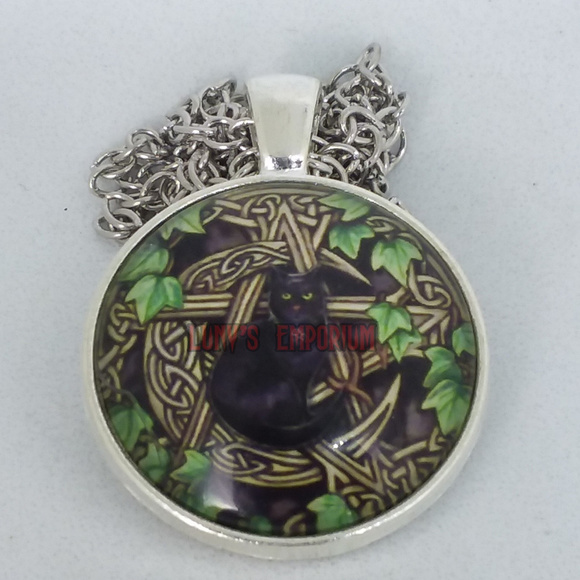 Separated&Struggling Jewelry - Wicca Cat Pentagram Pendant Necklace